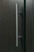 Porte de sauna en placage Weng� et poign�e en inox